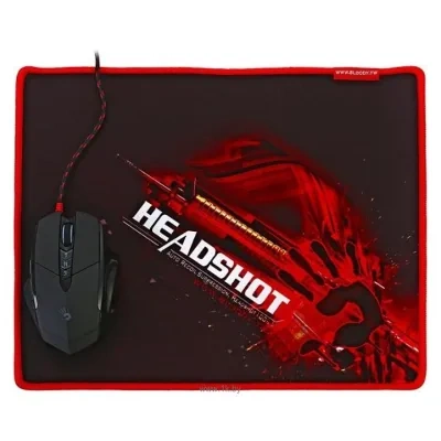 A4Tech Bloody V7M game mouse black USB + kovrik B-071