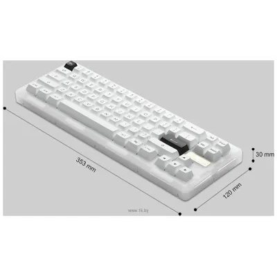 Akko ACR Pro 68 White  CS Crystal (bez kirillitsyi)